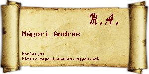 Mágori András névjegykártya