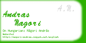 andras magori business card