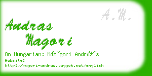 andras magori business card